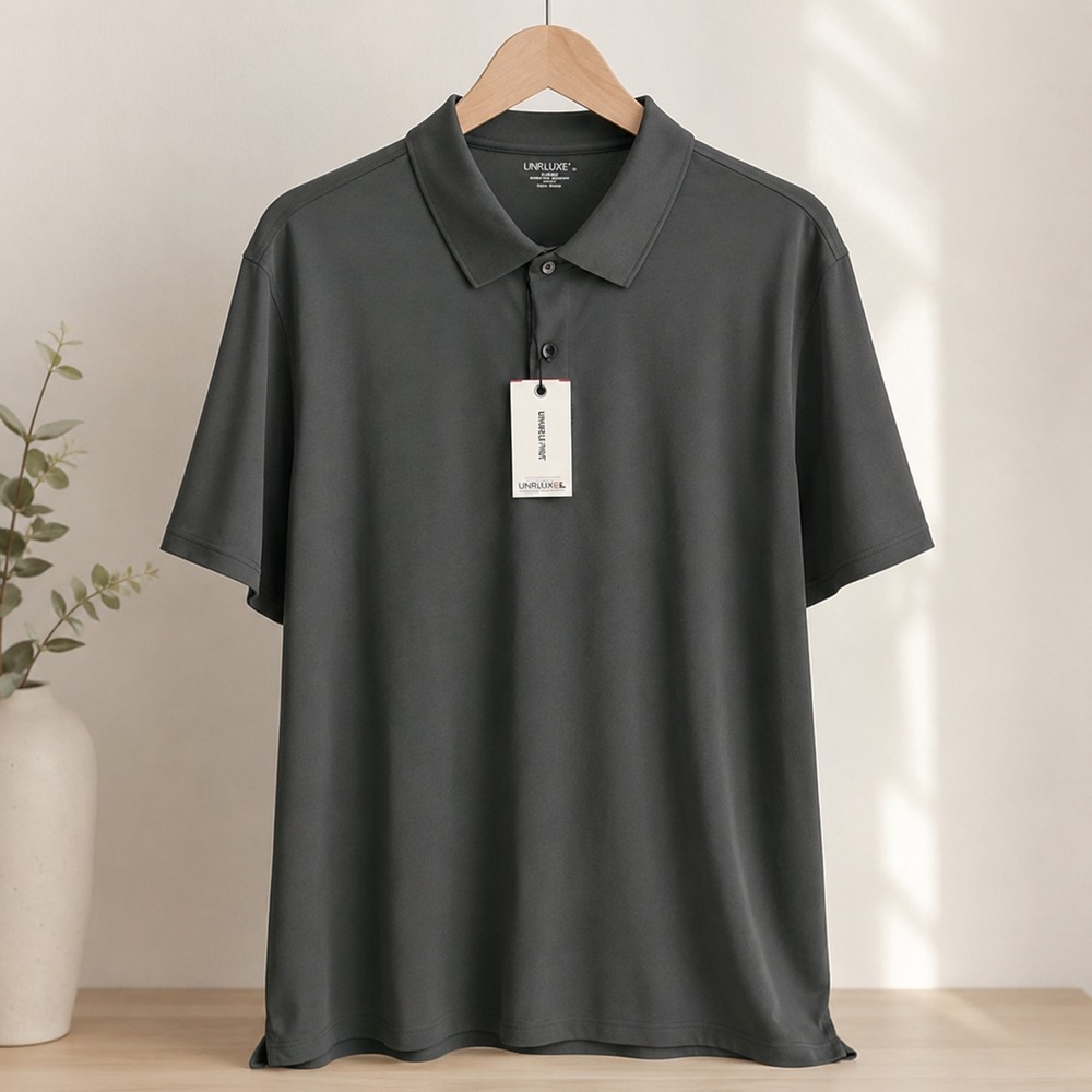 UNTUCKit Men’s Charcoal Short-Sleeve Polo